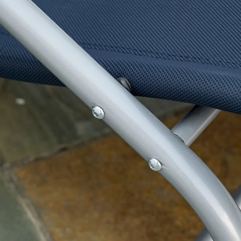Chaise longue à bascule Outsunny Zero Gravity pour l'extérieur, fauteuil inclinable à bascule avec coussin amovible