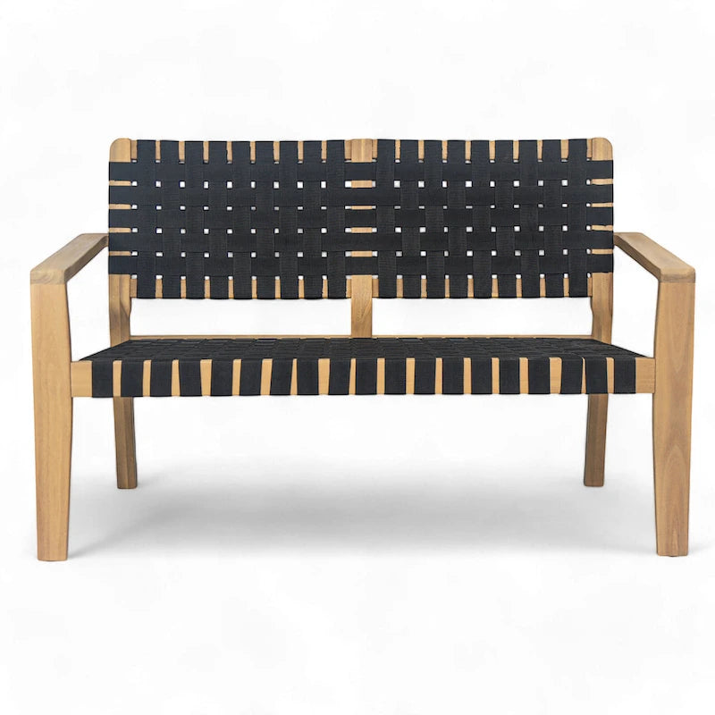 Christopher Knight Home - Causeuse d'extérieur en bois d'acacia Hilary avec corde tressée, canapé 2 places