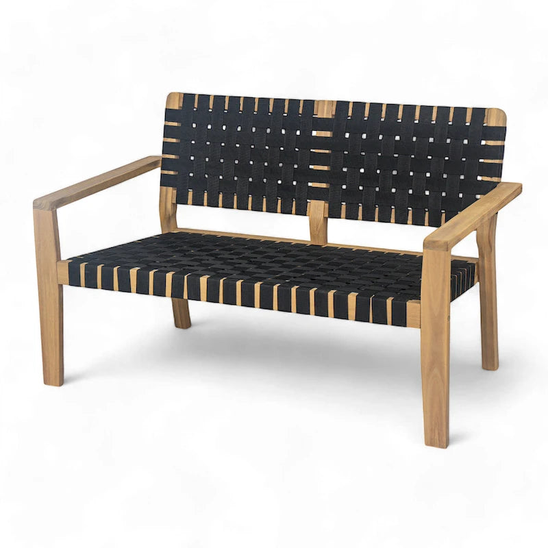 Christopher Knight Home - Causeuse d'extérieur en bois d'acacia Hilary avec corde tressée, canapé 2 places