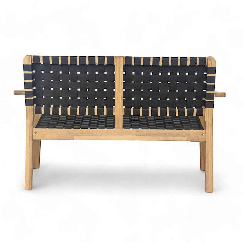 Christopher Knight Home - Causeuse d'extérieur en bois d'acacia Hilary avec corde tressée, canapé 2 places