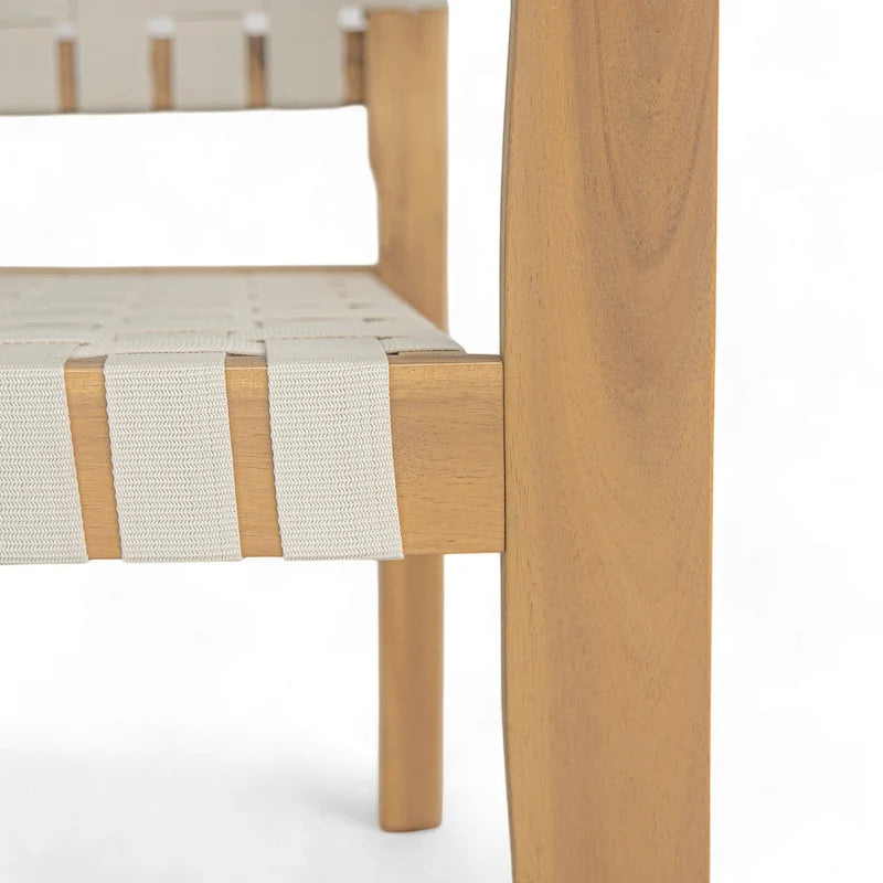 Christopher Knight Home - Causeuse d'extérieur en bois d'acacia Hilary avec corde tressée, canapé 2 places