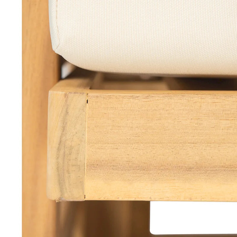 Fauteuil de club en bois et textilène Lenrn avec cadre en acacia et coussins résistants à l'eau par Christopher Knight Home