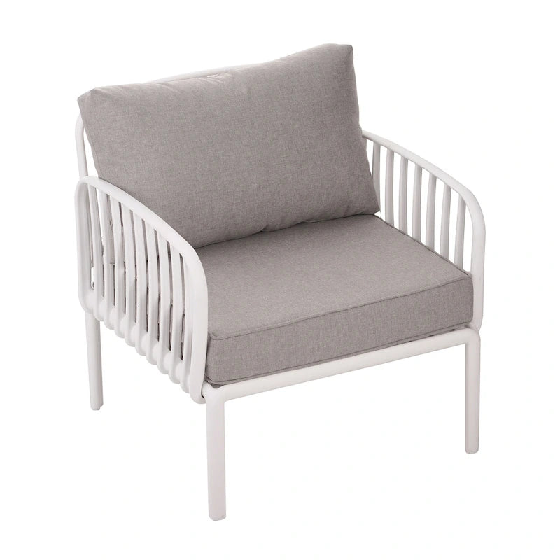 Christopher Knight Home - Ensemble de patio extérieur Ashton 4 pièces avec sièges profonds modulaires et table basse, conception résistante aux intempéries