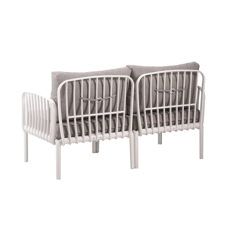 Christopher Knight Home - Ensemble de patio extérieur Ashton 4 pièces avec sièges profonds modulaires et table basse, conception résistante aux intempéries