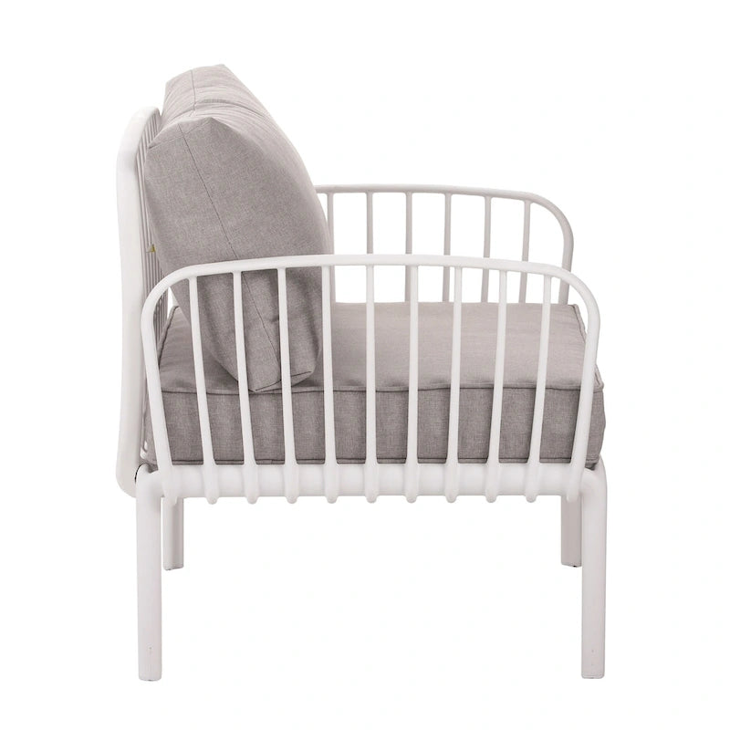 Christopher Knight Home - Ensemble de patio extérieur Ashton 4 pièces avec sièges profonds modulaires et table basse, conception résistante aux intempéries