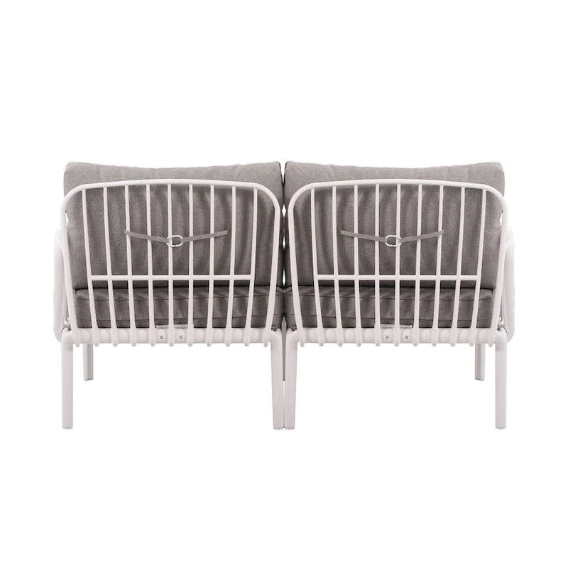 Christopher Knight Home - Ensemble de patio extérieur Ashton 4 pièces avec sièges profonds modulaires et table basse, conception résistante aux intempéries