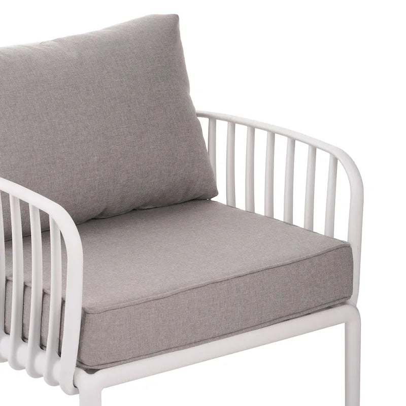 Christopher Knight Home - Ensemble de patio extérieur Ashton 4 pièces avec sièges profonds modulaires et table basse, conception résistante aux intempéries