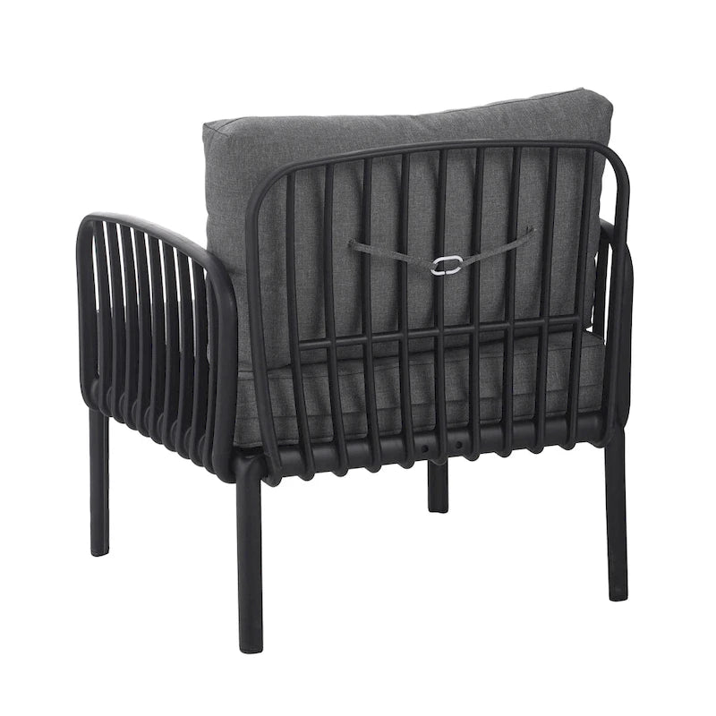 Christopher Knight Home - Ensemble de patio extérieur Ashton 4 pièces avec sièges profonds modulaires et table basse, conception résistante aux intempéries