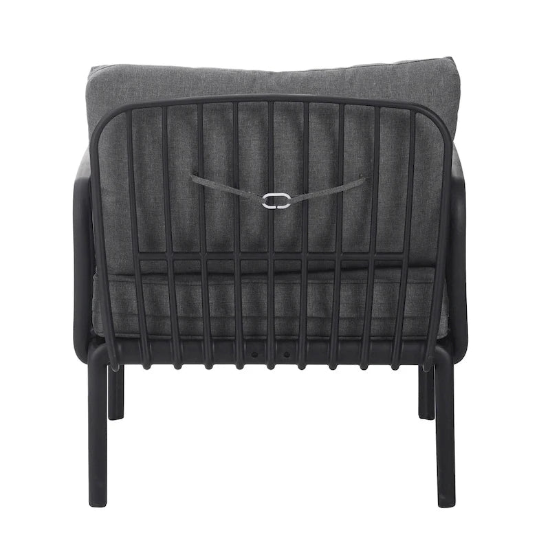 Christopher Knight Home - Ensemble de patio extérieur Ashton 4 pièces avec sièges profonds modulaires et table basse, conception résistante aux intempéries