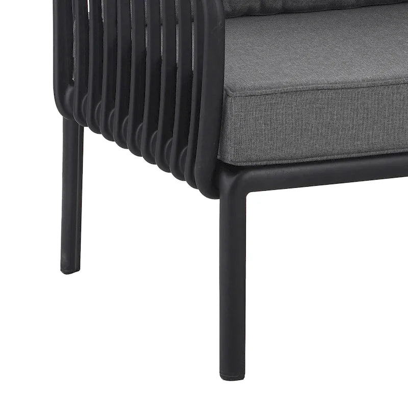 Christopher Knight Home - Ensemble de patio extérieur Ashton 4 pièces avec sièges profonds modulaires et table basse, conception résistante aux intempéries