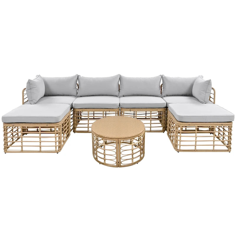Ensemble de canapé d'angle de jardin moderne Tayla par GDFStudio