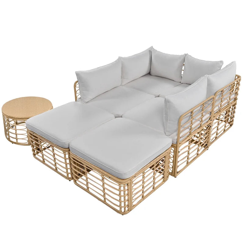Ensemble de canapé d'angle de jardin moderne Tayla par GDFStudio