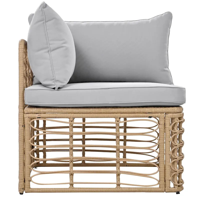 Ensemble de canapé d'angle de jardin moderne Tayla par GDFStudio
