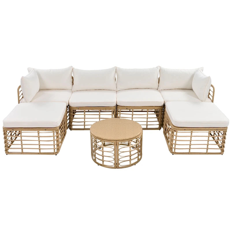 Ensemble de canapé d'angle de jardin moderne Tayla par GDFStudio