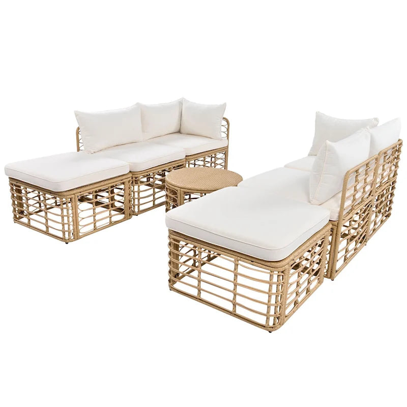 Ensemble de canapé d'angle de jardin moderne Tayla par GDFStudio