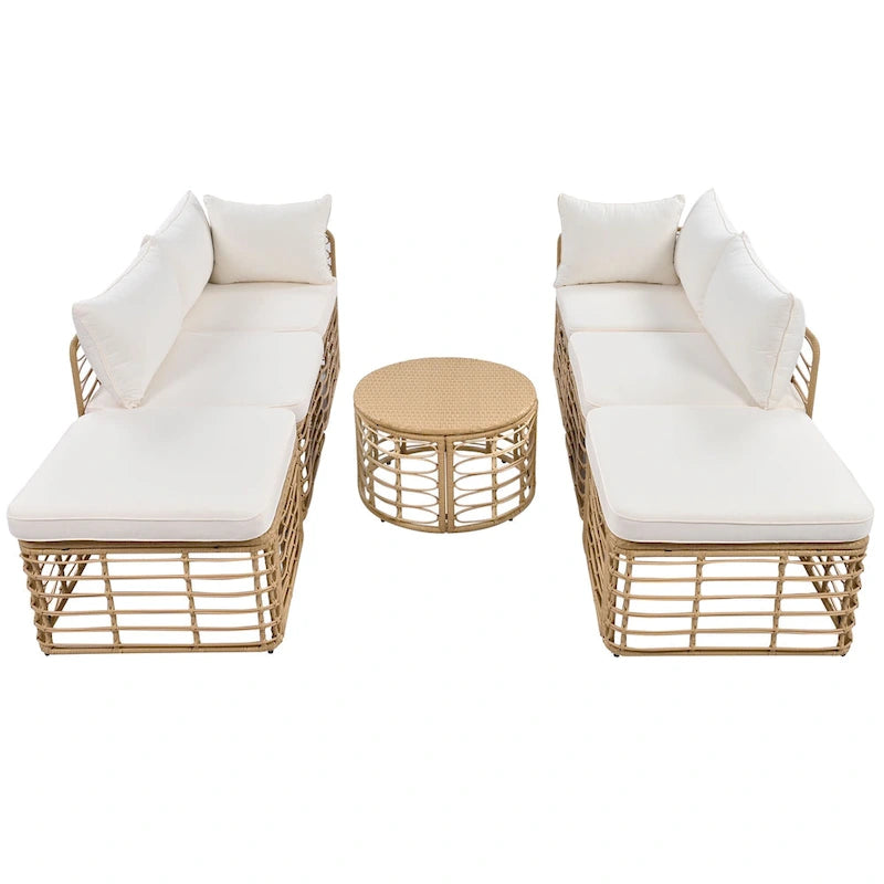 Ensemble de canapé d'angle de jardin moderne Tayla par GDFStudio