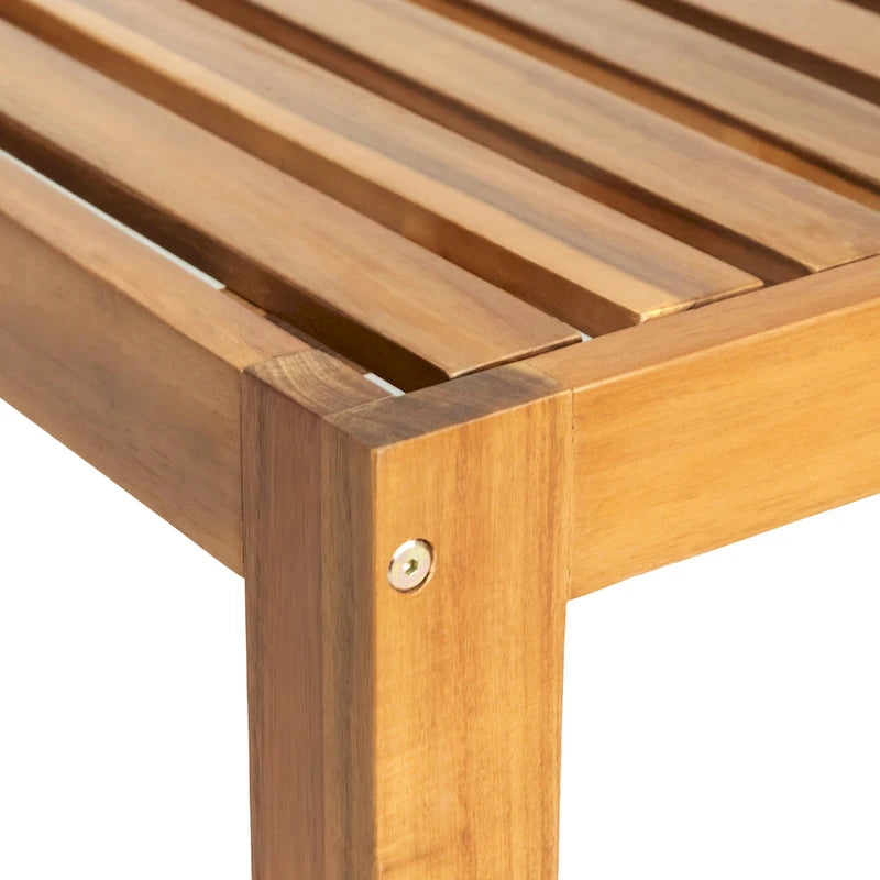 Ensemble de canapés de jardin modulables 5 pièces en bois massif avec table basse et coussins