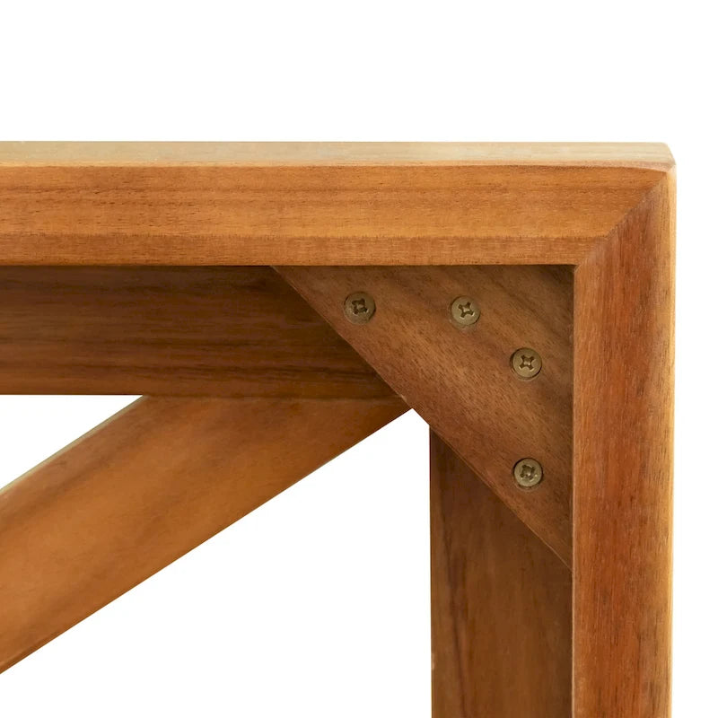 Ensemble de canapés de jardin modulables 5 pièces en bois massif avec table basse et coussins