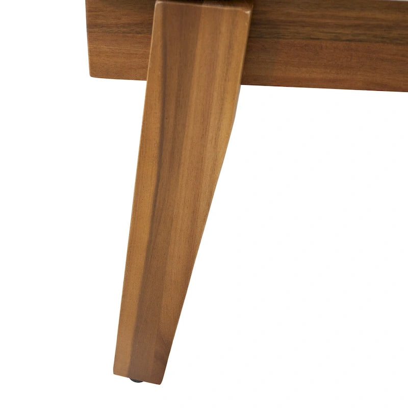 Chaise longue de jardin en bois à roulettes, transat inclinable à dossier réglable pour piscine et terrasse.