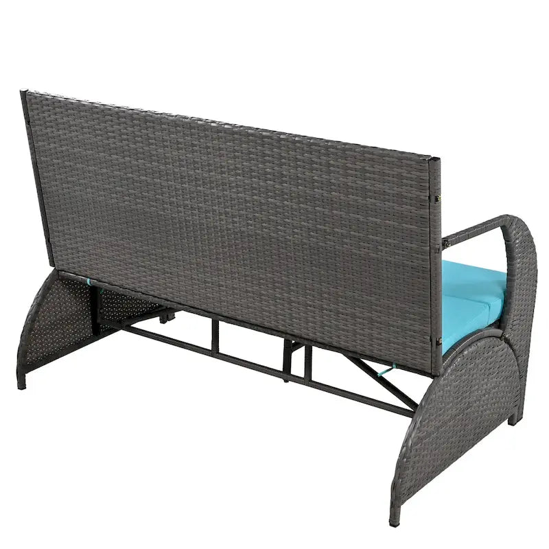 Canapé en rotin polyvalent pour terrasse extérieure, convertible en salle à manger 4 places