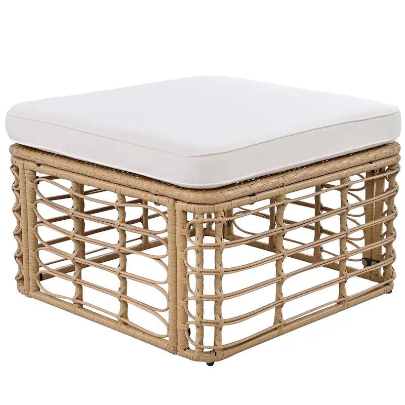 Ensemble de mobilier de jardin en rotin 7 pièces avec coussins et table basse