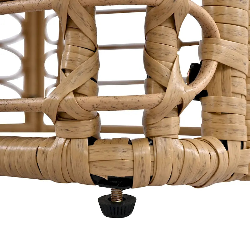 Ensemble de mobilier de jardin en rotin 7 pièces avec coussins et table basse