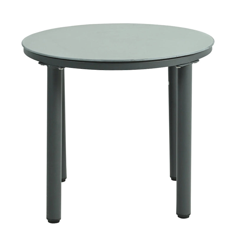 Élégant ensemble de canapé de terrasse modulaire demi-lune 8 pièces avec tables basses à niveaux