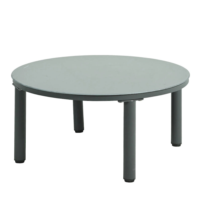 Élégant ensemble de canapé de terrasse modulaire demi-lune 8 pièces avec tables basses à niveaux