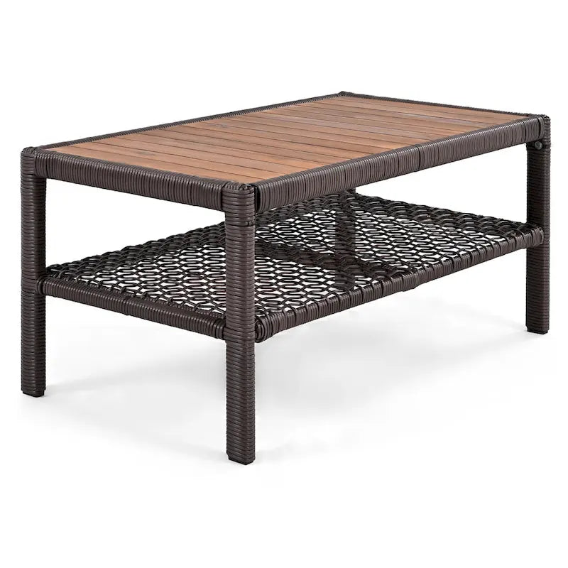 Ensemble de mobilier de jardin 4 pièces avec canapés en osier et fauteuils pivotants, 72,1" de large