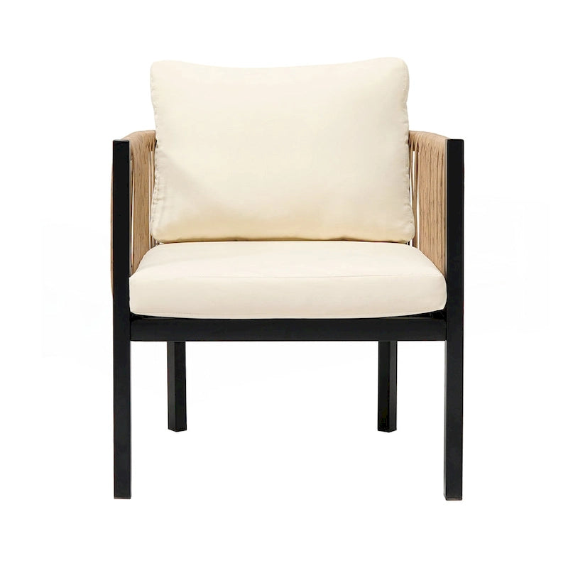 Ensemble canapé d'extérieur modulable avec table