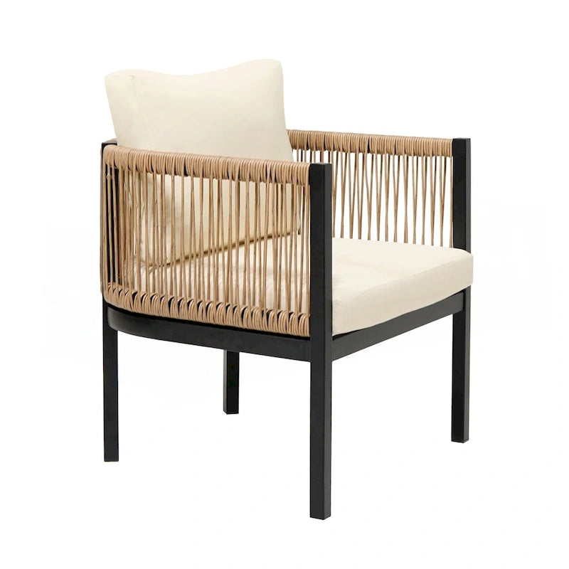 Ensemble canapé d'extérieur modulable avec table