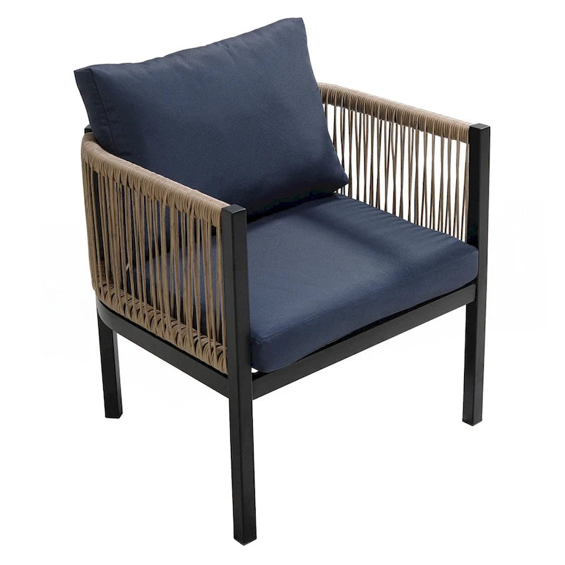 Ensemble canapé d'extérieur modulable avec table