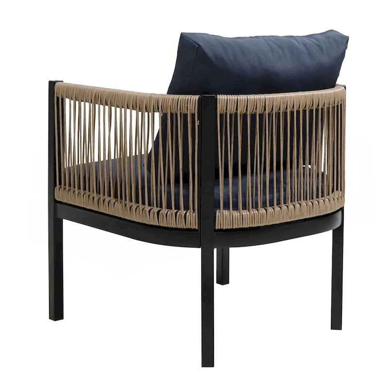 Ensemble canapé d'extérieur modulable avec table