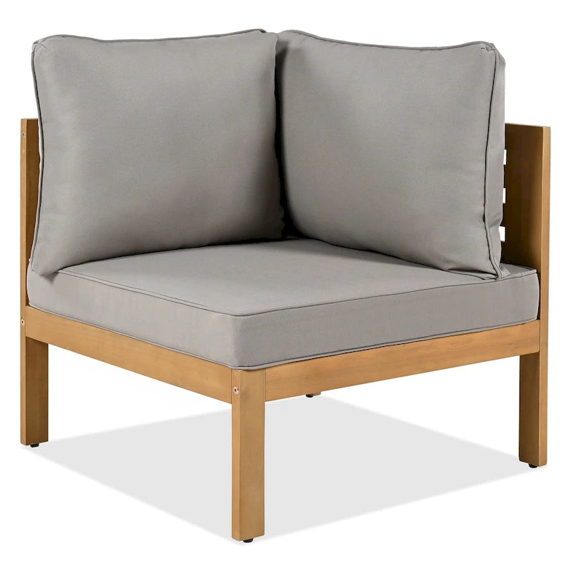 Ensemble de canapé d'extérieur 4 pièces en bois d'acacia