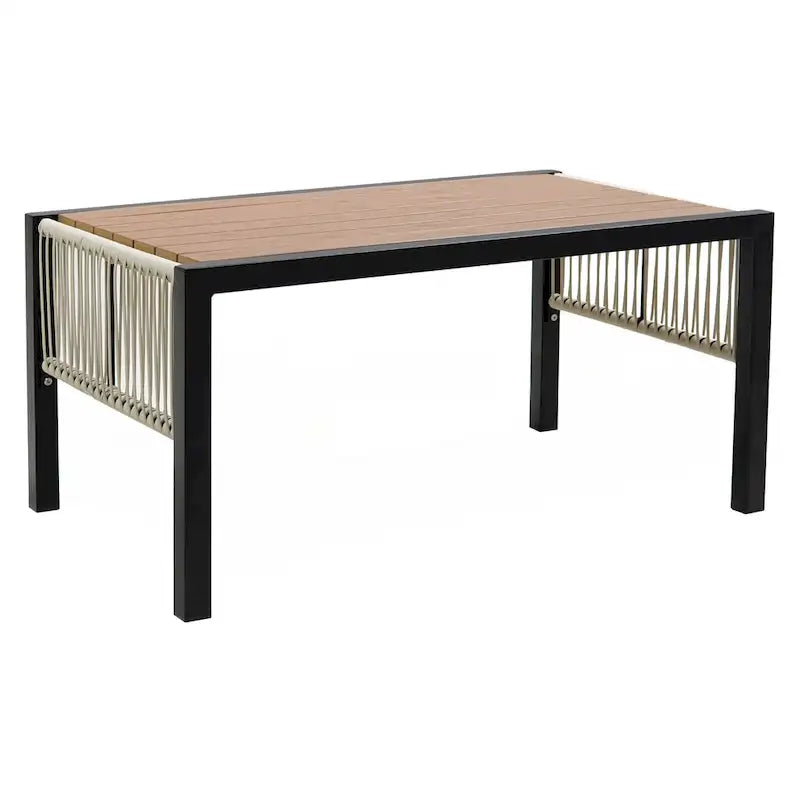Ensemble de canapé en fer d'extérieur multi-personnes avec table