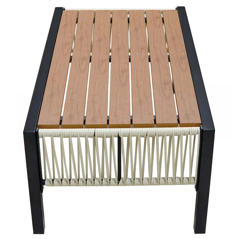 Ensemble de canapé en fer d'extérieur multi-personnes avec table