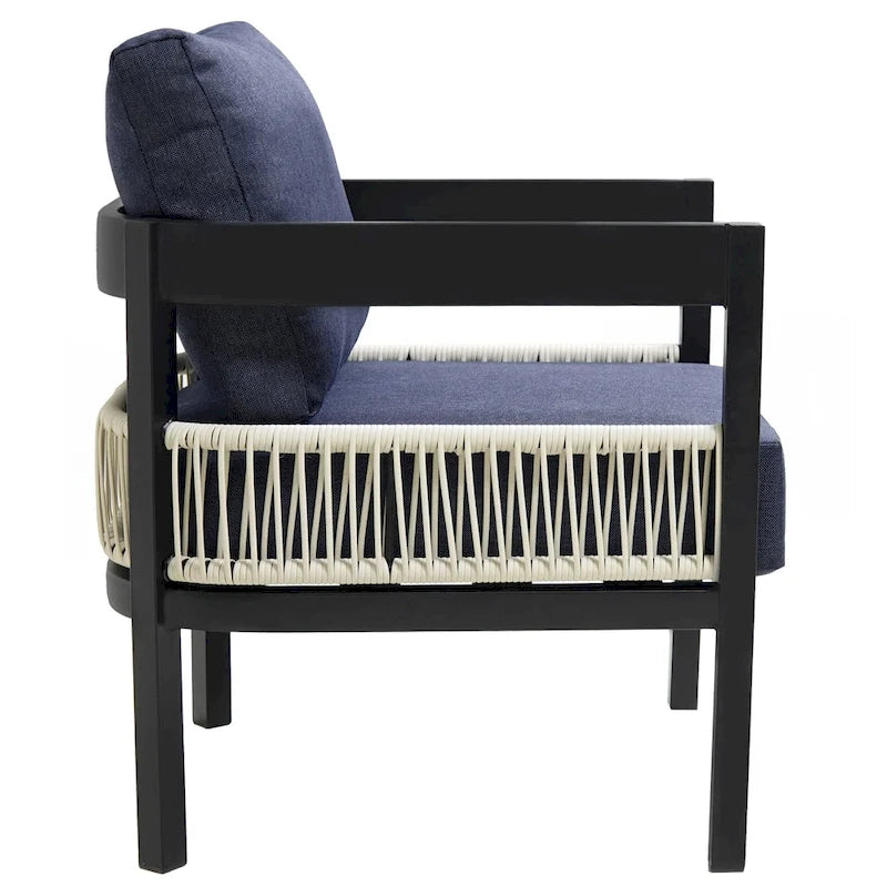 Ensemble de canapé en fer d'extérieur multi-personnes avec table