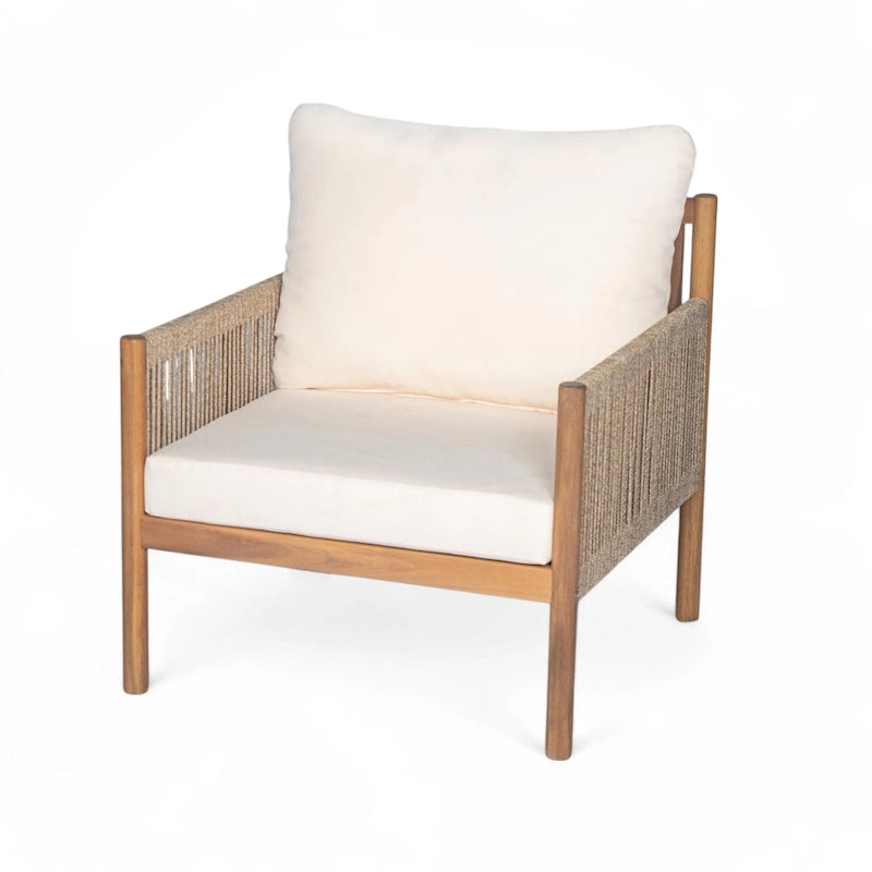 Chaise longue d'extérieur moderne en résine tressée