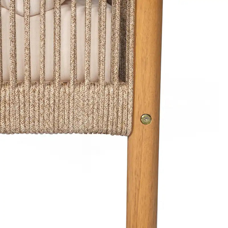 Chaise longue d'extérieur moderne en résine tressée