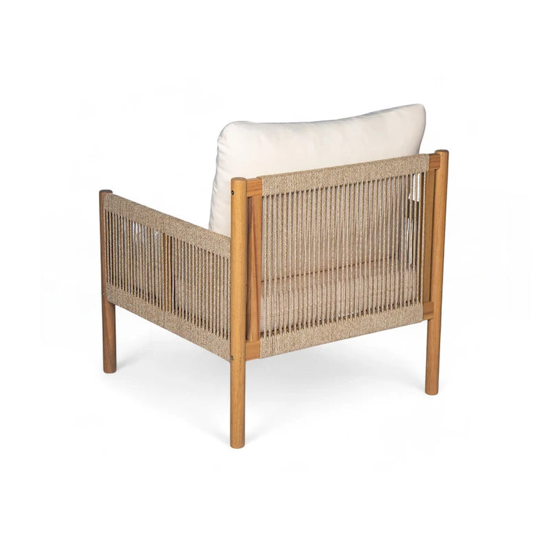 Chaise longue d'extérieur moderne en résine tressée
