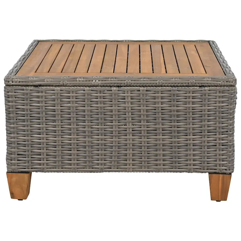 Ensemble de mobilier de patio en osier 8 pièces