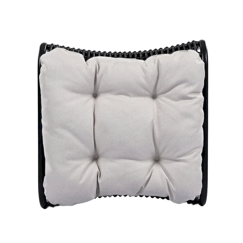 Roomfitters Ensemble de mobilier de patio en osier 3 pièces avec chaise longue, pouf et coussins pour jardin ou terrasse
