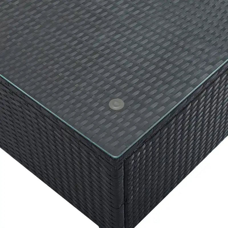 Ensemble de canapés modulaires d'extérieur 8 places en osier avec table basse