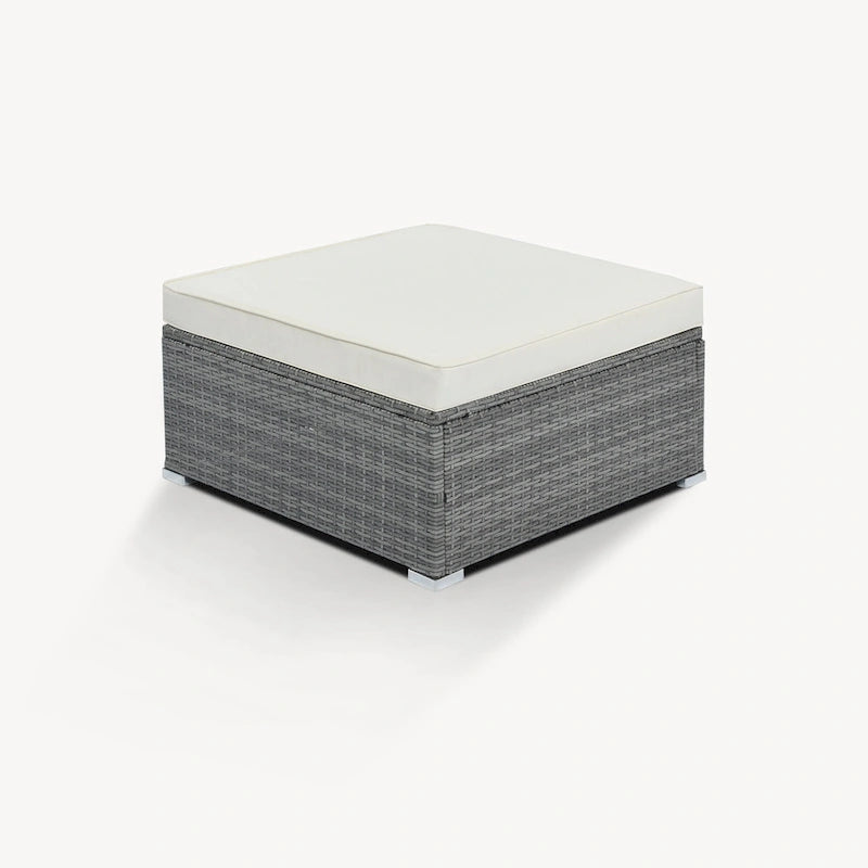 Ensemble de canapés modulaires d'extérieur 8 places en osier avec table basse