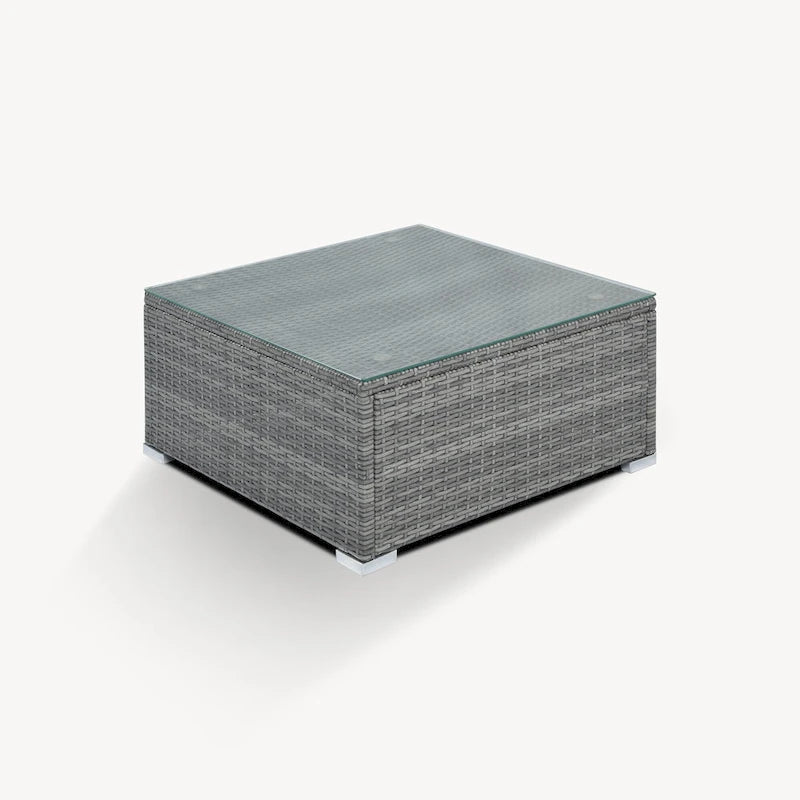 Ensemble de canapés modulaires d'extérieur 8 places en osier avec table basse