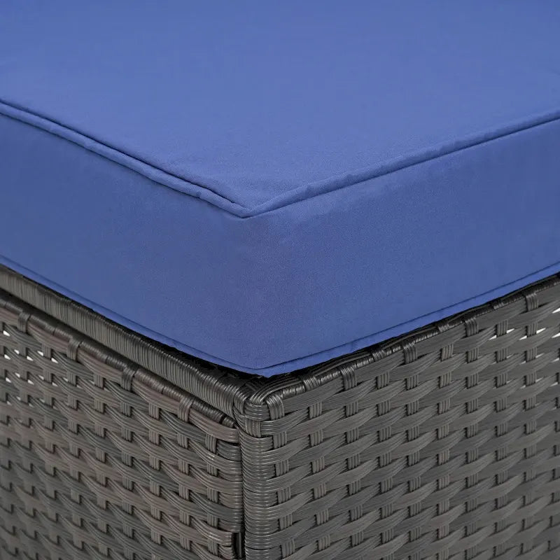 Ensemble de canapé d'angle en rotin 10 pièces avec table de rangement et coussins imperméables