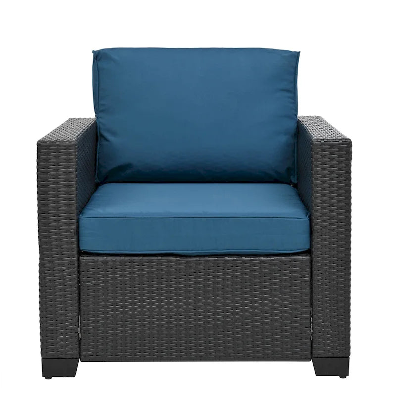 Ensemble de canapé d'angle en rotin 10 pièces avec table de rangement et coussins imperméables