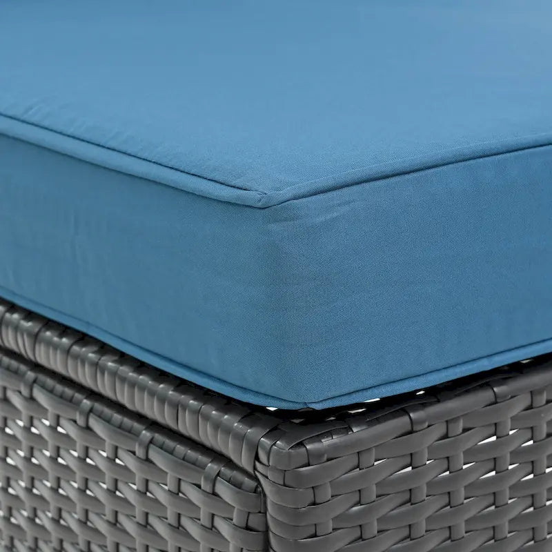 Ensemble de canapé d'angle en rotin 10 pièces avec table de rangement et coussins imperméables