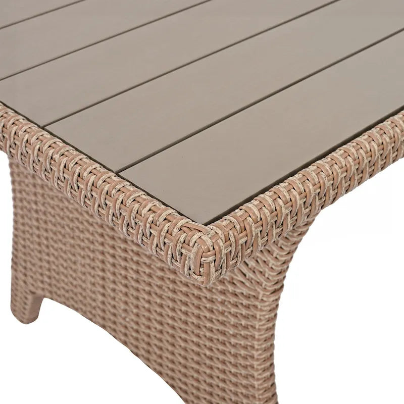 Ensemble de jardin en rotin de 6 pièces