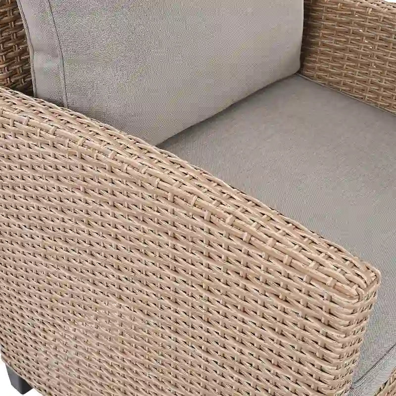 Ensemble de jardin en rotin de 6 pièces
